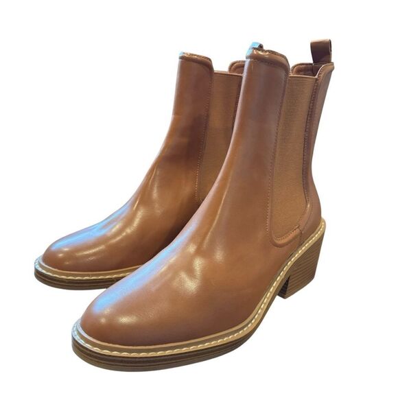 Revolve STEVEN by Steve Madden Cabell Chelsea Bootie Leather Ankle Boots NWOT - Picture 10 of 11